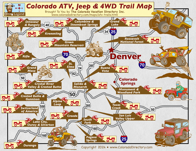 Colorado ATV-UTV-Jeeping-4WD Trails Map