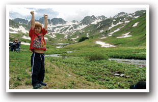 Boy in the Beautiful American Basin, Colorado