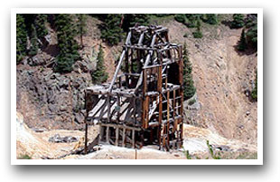 A historic mine along US Hwy 550 on the San Juan Skyway, Colorado Vacation Directory